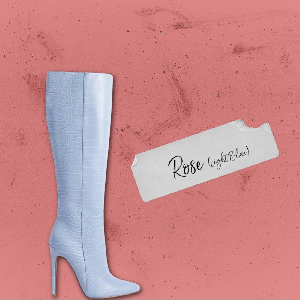 Carolina Blue Knee High boots.